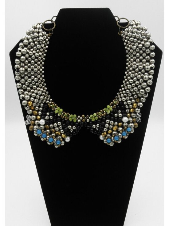 Pam Hiran Jewelry - Bold Pam Hiran Anthropologie MultiColor Statement Beaded Collar Choker Necklace